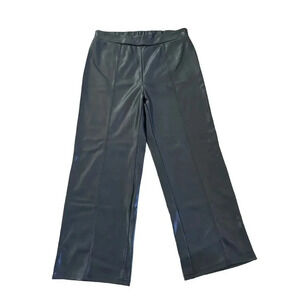 Bagatelle Women's Black Wide Leg faux leather Pant Size Medium